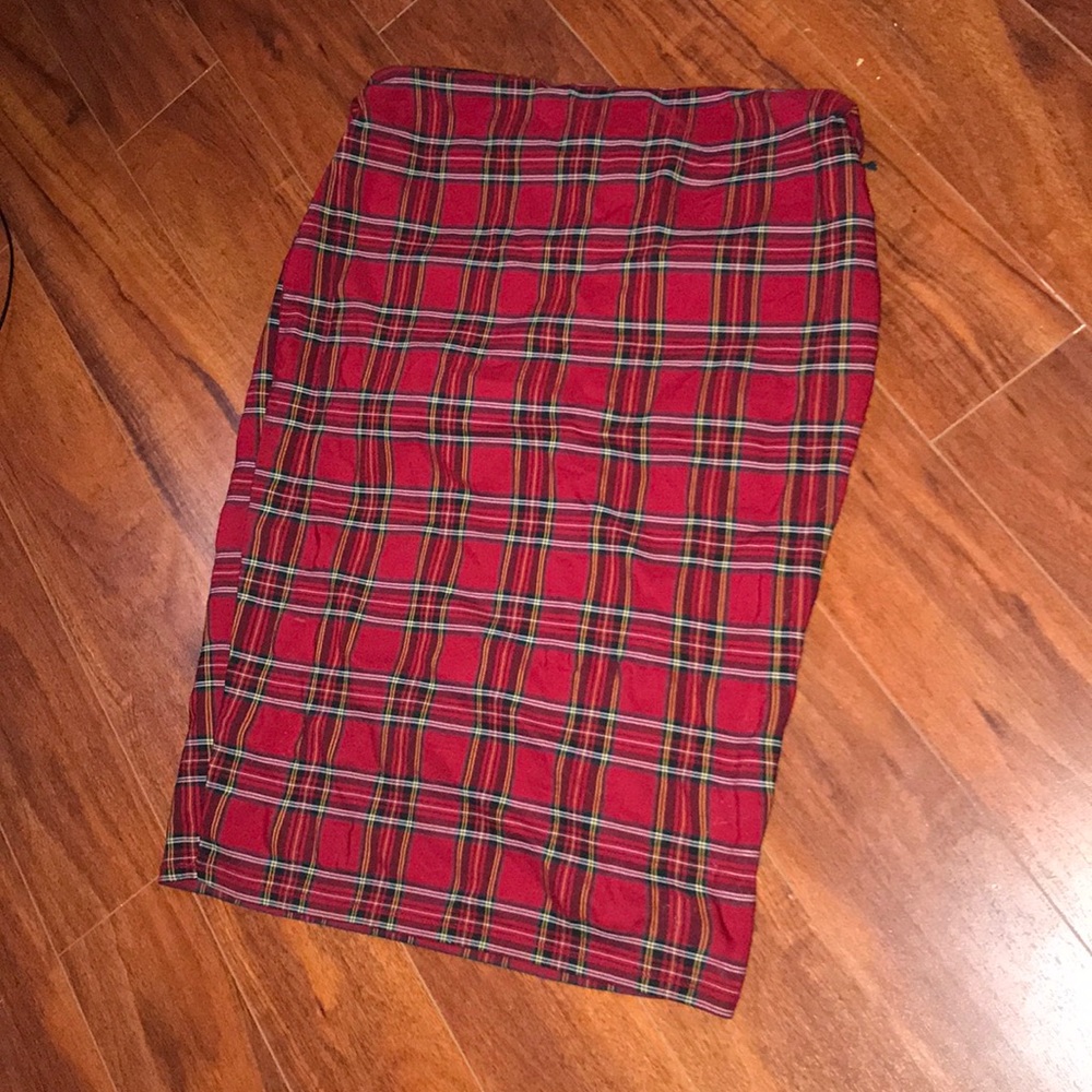 Plaid Pencil Skirt🧚🏿‍♂️